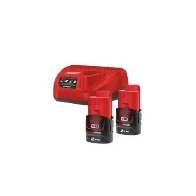 Milwaukee Kit de baterías y cargador M12 NRG-202 - Pack NRG M12 2.0Ah