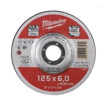 Milwaukee Disco abrasivo/desbaste 125x6x22.23 mm Contratante SG27
