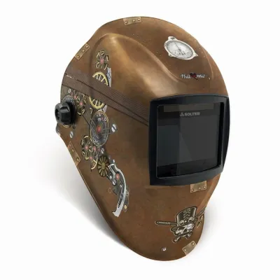 Mascara de solda automatica Steampunk Solter com TRUE COLOR