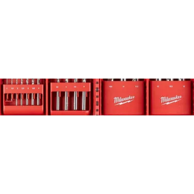 Milwaukee ESTUCHE DE PLÁSTICO CON 25 BROCAS THUNDERWEB HSS-G