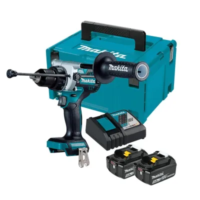 Makita Taladro combinado BL 18V LXT, 5.0Ah y 130 Nm DHP486RTJ