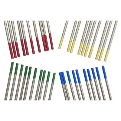 Elétrodo de tungsténio azul vermelho vermelho verde dourado para soldadura TIG