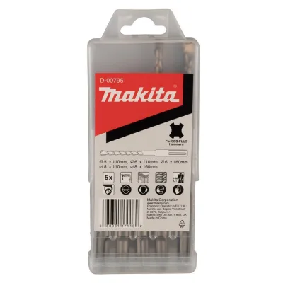 Makita Juego de brocas para SDS-PLUS, 5 pcs D-00795